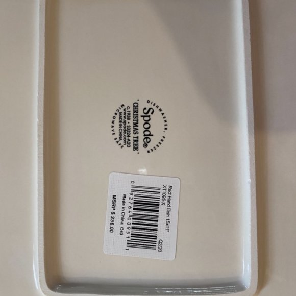 Spode Christmas Tree Large Rectangular Handled Dish | Deep Baking Pan for Oven - Picture 3 of 7